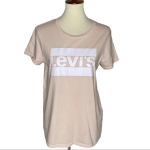 Levi’s Women’s Light Pink White Logo Graphic Tee